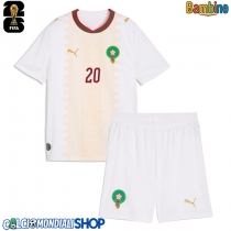 Maglie da calcio Marocco Ayoub El Kaabi #20 Seconda Maglia Bambino Mondiali 2026  Manica Corta (+ Pantaloni corti)